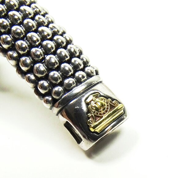 ***SOLD***LAGOS Caviar Sterling Silver Smoky Topaz & Rhodolite Garnet Bracelet - Picture 7 of 12